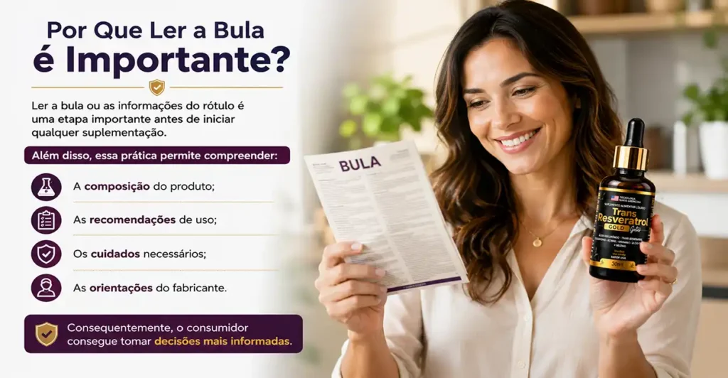 Trans Resveratrol gota - Por que ler a bula é importante