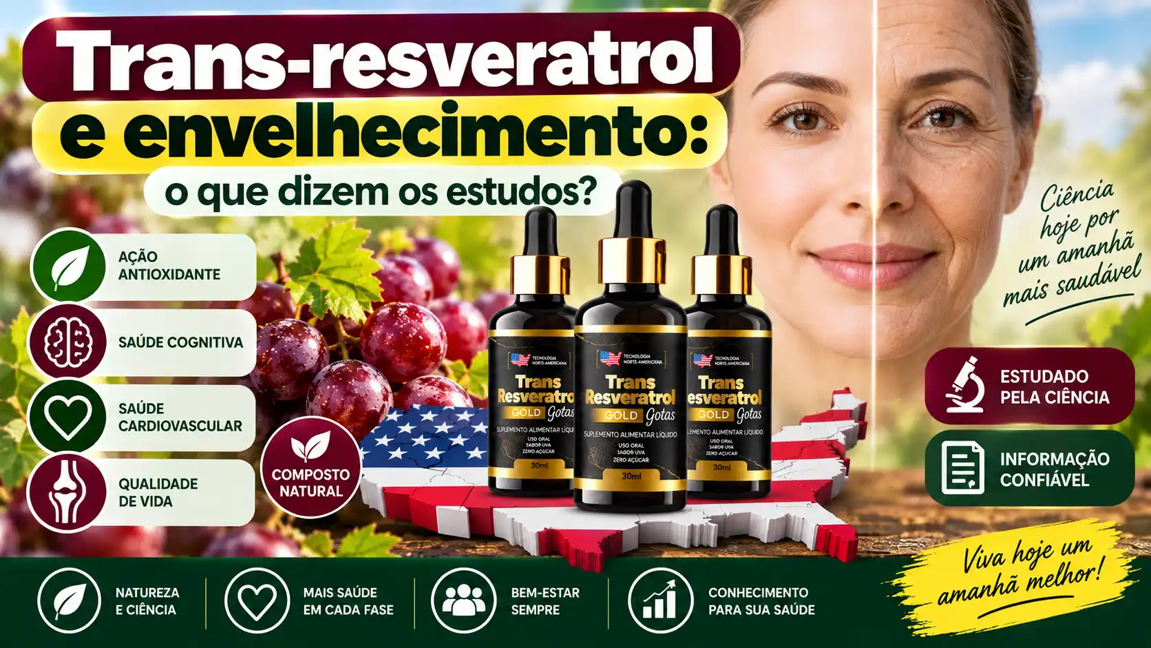 Trans-resveratrol e envelhecimento: o que dizem os estudos