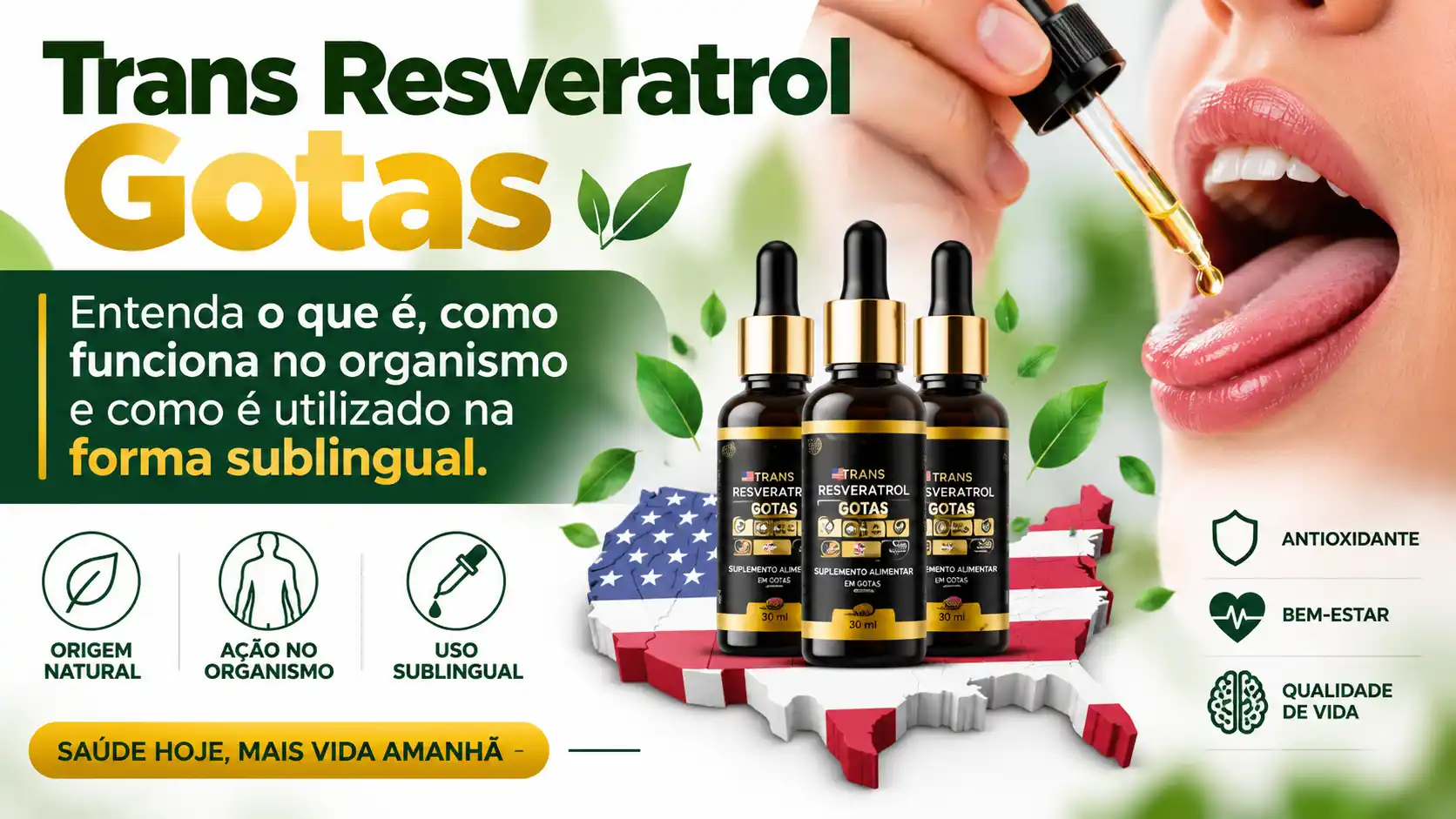 Trans Resveratrol Gotas para uso sublingual