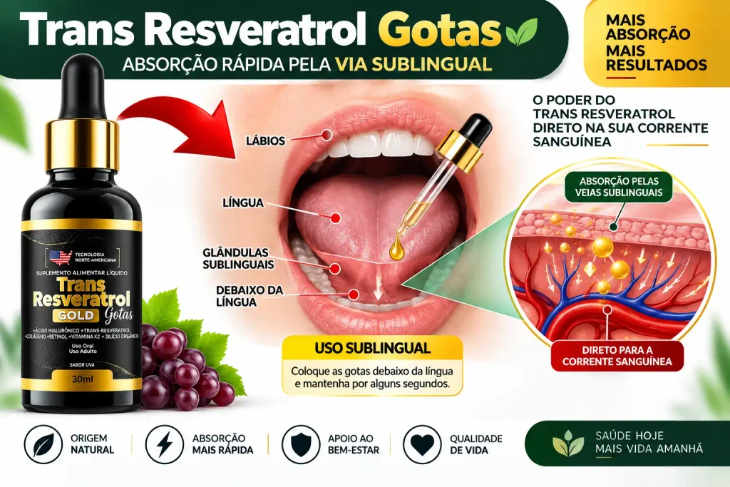 Trans Resveratrol Gotas para uso sublingual
